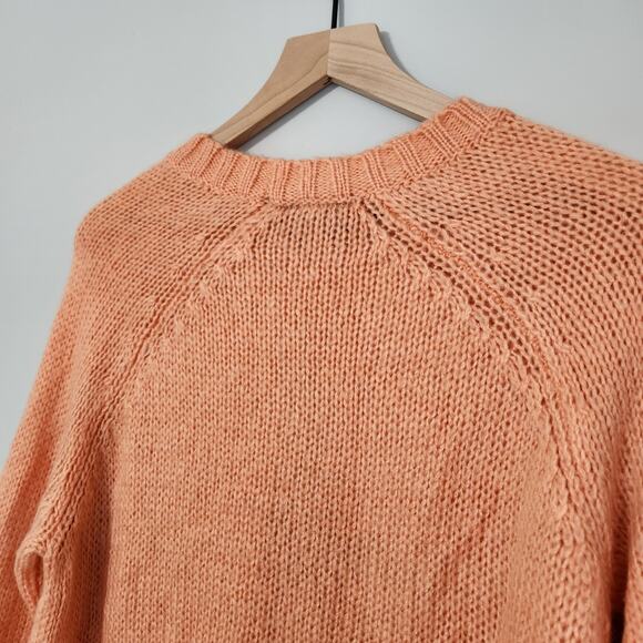 Wooden Ships Peach Camo Star Raglan Crewneck Sweater - Picture 5 of 8